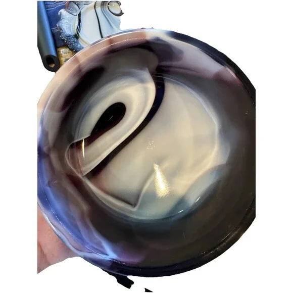 West Moreland “Marble” Grape Butter Purple Slag Dish 1970’s - Picture 4 of 6